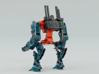 MECHA ROBOT ORANGE 3D model