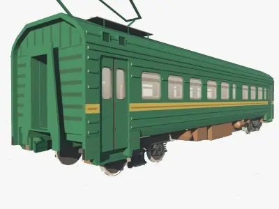 ER-2 Electric suburban train Low-poly 3D model