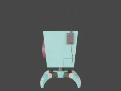 Rigged Stylized Robot Low-poly 3D model Low-poly 3D model