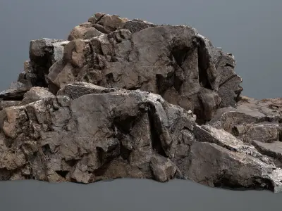 Mountain Low-poly 3D model 11
