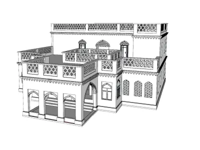 Punjab traditional haveli house  3D model