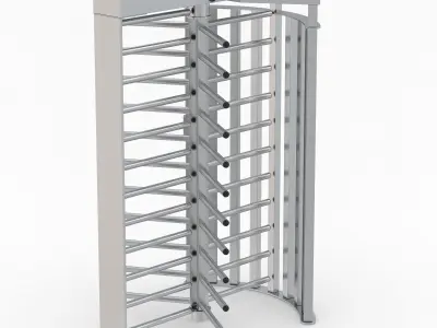 Turnstile Single Gate Full Height 3D model
