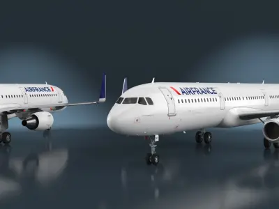  Air France Airbus A321 with Interior and Doors 