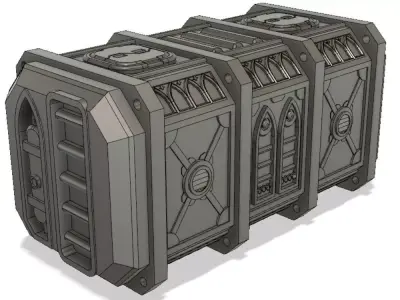 Sci-Fi Armoured Containers 3D print model