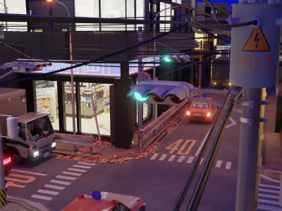 Tokyo Street Scene 3D model