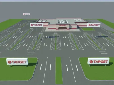 Target with Parking Lot 3D model