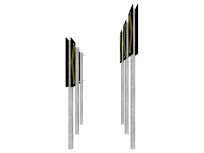 Chevron marker - Alignment marker plate 3D model