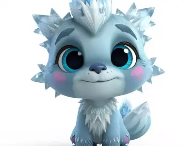 Friendly Frost Guardian 3D Model Low-poly 3D model