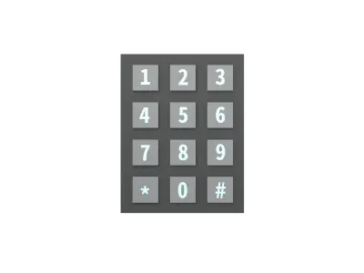 Keypad v1 002 Low-poly 3D model
