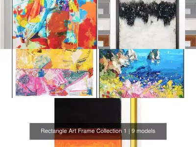 Rectangle Art Frame Collection 1 3D Model Pack