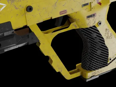 scifi handgun Low-poly 3D model