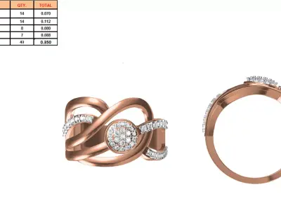 Ladies-Elegant Stone Rings For Womens 159 3D print model