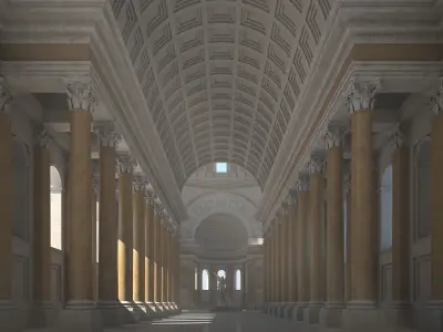  Interior of an Ancient Temple 3D model