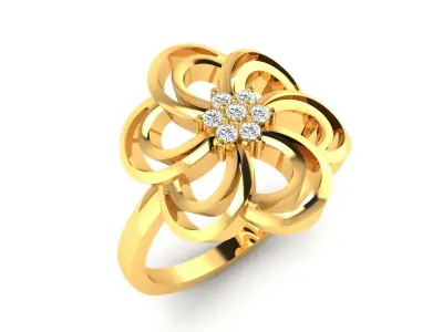 Diamond Ring For Women 3d Print Model 3D print model 29