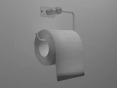 Toilet Paper Holder 3D model  Free low-poly 3D model