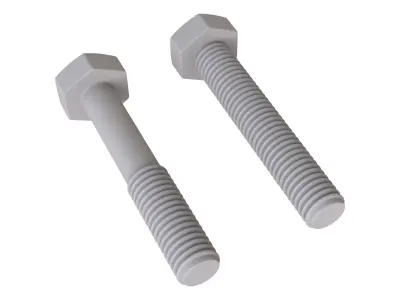 Hex bolts 3D Model 3D model