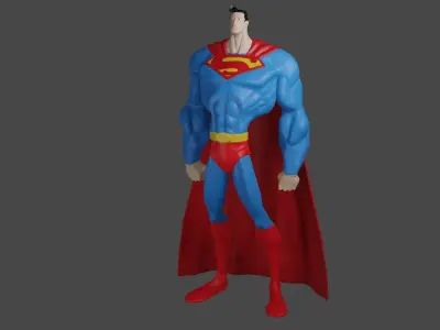 Superman stylized 3D character 3D model