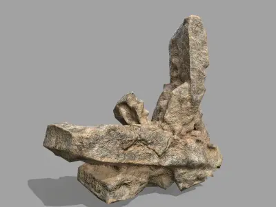 Rock Set Low-poly 3D model 27