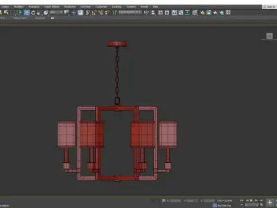 Dixon Chandelier Low-poly 3D model