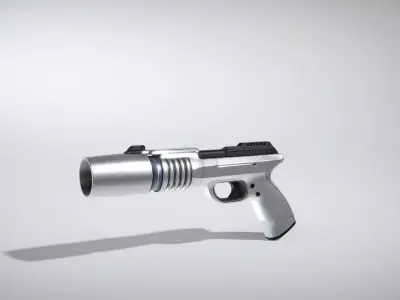 Sonic Disruptor Handgun Futuristic Design Low-poly 3D model