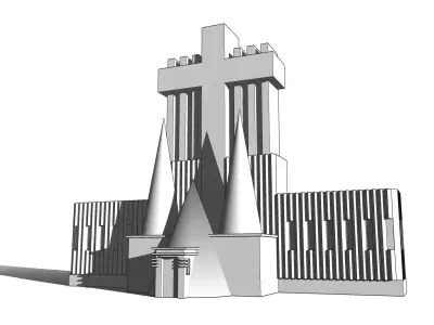 Francisco Salamone Laprida Cemetery Low-poly 3D model