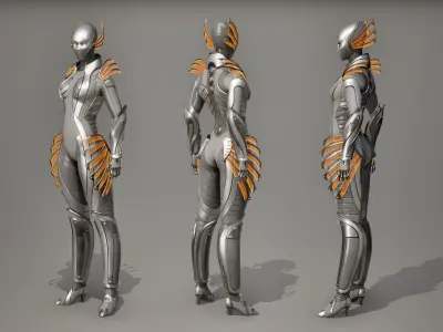 Robot 10 Low-poly 3D model
