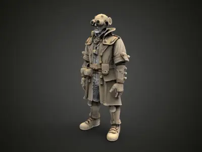 steampunk robotic 11 3D print model