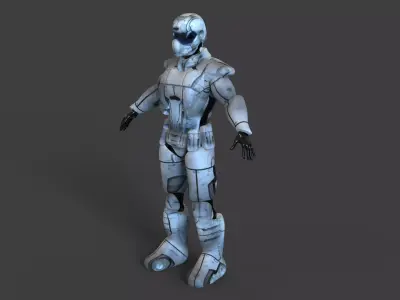 Robot F78 Low-poly 3D model