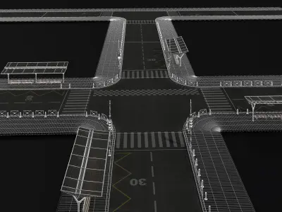 Gray street 3D model