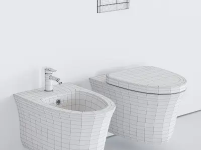 Noken Hotels Wall-Hung WC Low-poly 3D model