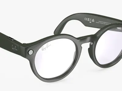 Ray Ban Stories Round Smart Glasses Green 3D model