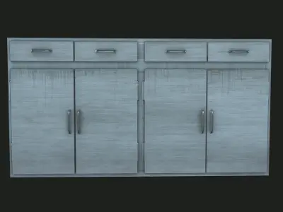 Cabinet Doors V01 Low-poly 3D model