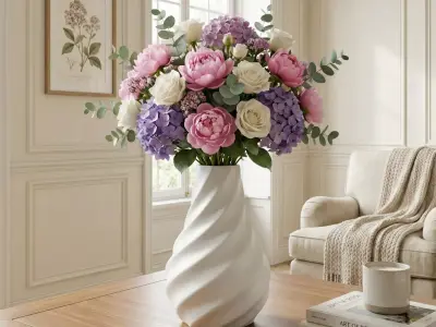 Elegant Twisted Vase Free 3D print model