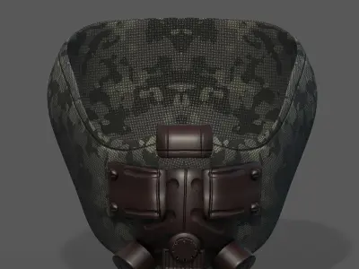Gas mask respirator scifi futuristic  Low-poly 3D model