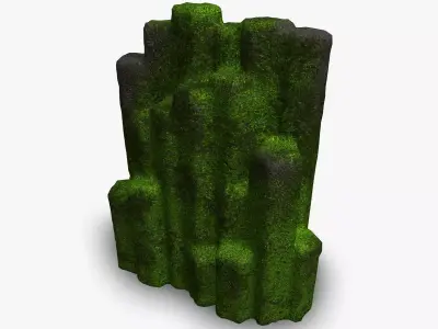 Cave Crystals - Moss 2 Low-poly 3D model