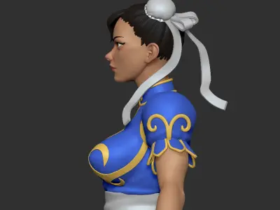 Chuli female character from street fighter 3D model
