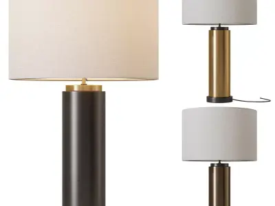Pillar Metal USB Table Lamp 3D model