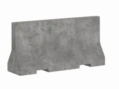 Concrete Barrier V3 3D model
