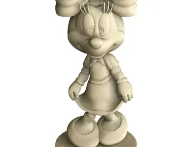 Minnie Mouse Oops for 3d print  assembly model 3D print model