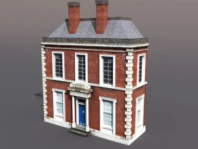 Apartment Building 42 Low-poly 3D model