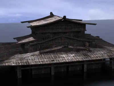 Samurai Temple Ruin 10  3D model