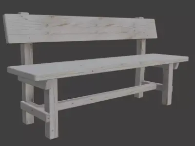 Park Bench 3D Model 3D model 2