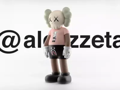 Kaws Bape Textured Low-poly 3D model