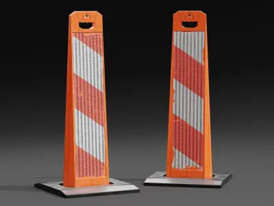 Vertical Panel PBR Game-Ready Low-poly 3D model