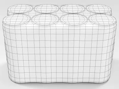 8 pack 330ml Sleek shrinkwrapped beverage cans 3D model