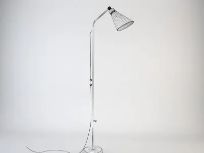 Golden standing Lamp 3D model