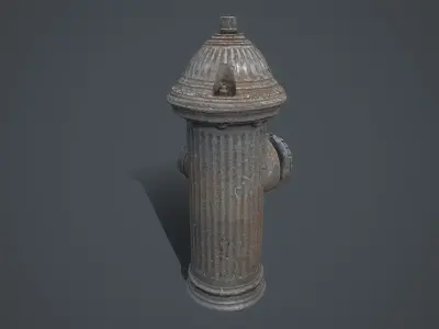 Fire Hydrant Low-poly 3D model