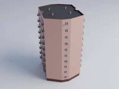 Apartment building 3D model
