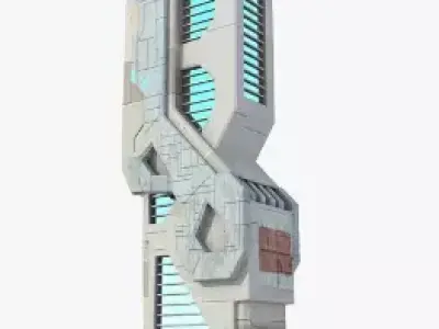 scifi millitary buildings 3D print model