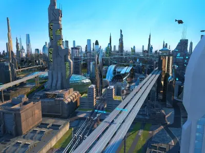 Future city 3D model